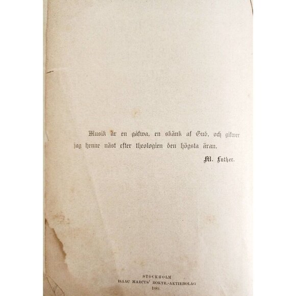 1890s Sweden School Quartet Music Song Book 1st Edition Victorian Stockholm WHBS - Picture 5 of 7